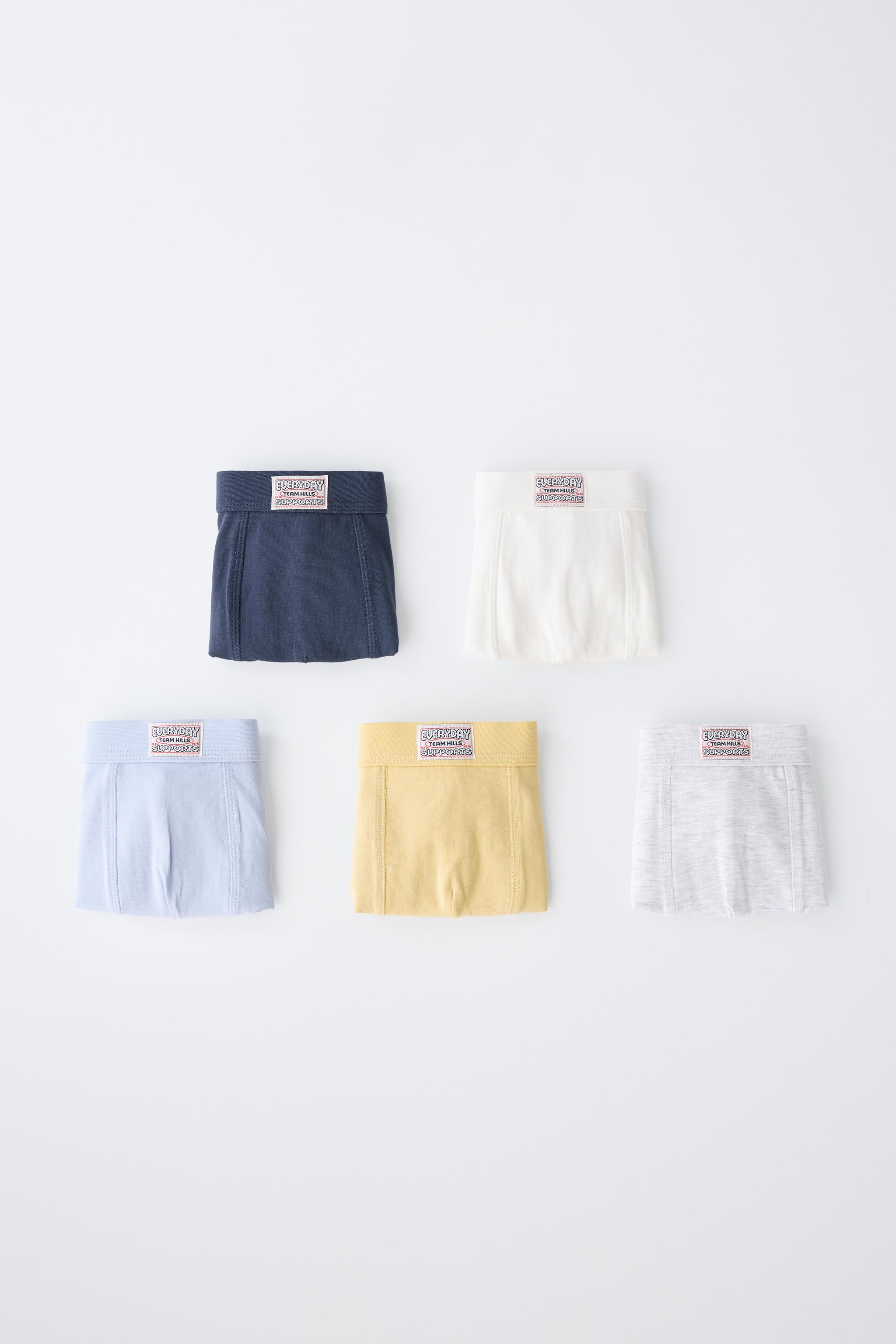 AGES 6-14 / FIVE-PACK OF LABEL BOXERS